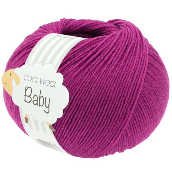 Lana Grossa Cool Wool Baby 345 Rødviolet
