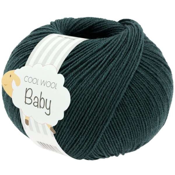 Lana Grossa Cool Wool Baby 350 Mørk petroleumsblå