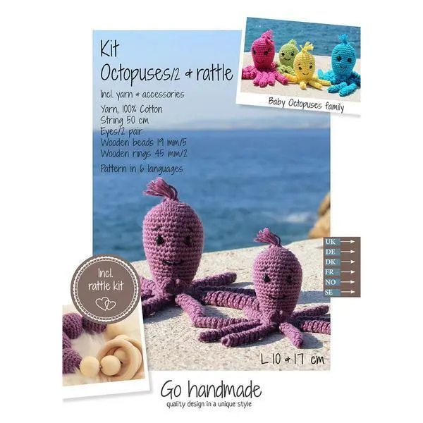 Go Handmade Hæklekit Blæksprutter og rangle