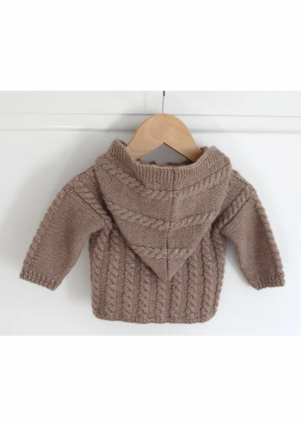 96250 - Hættetrøje med snoninger - Baby (3 mdr. - 6mdr.) - DK