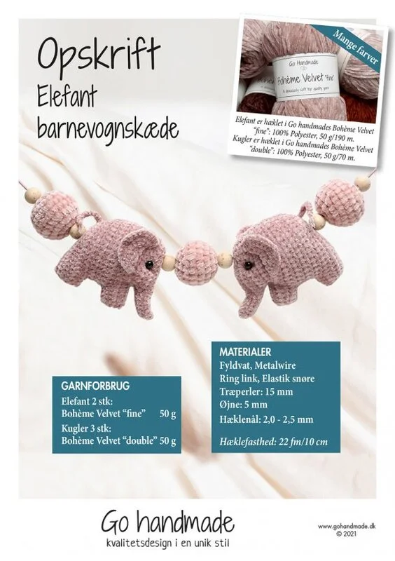 96270 - Elefant barnevognskæde