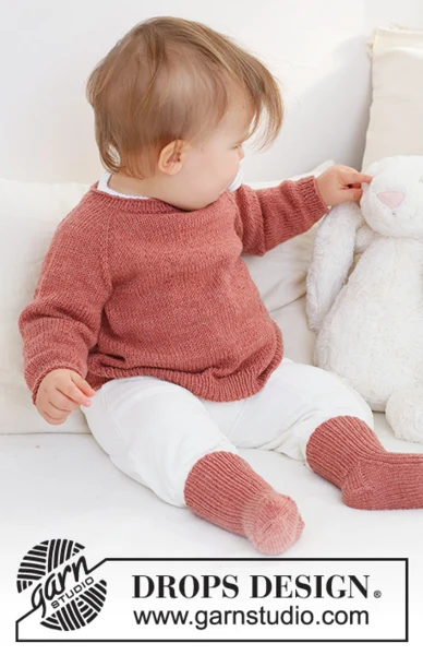 42-3 Rosy Cheeks Sweater by DROPS Design
