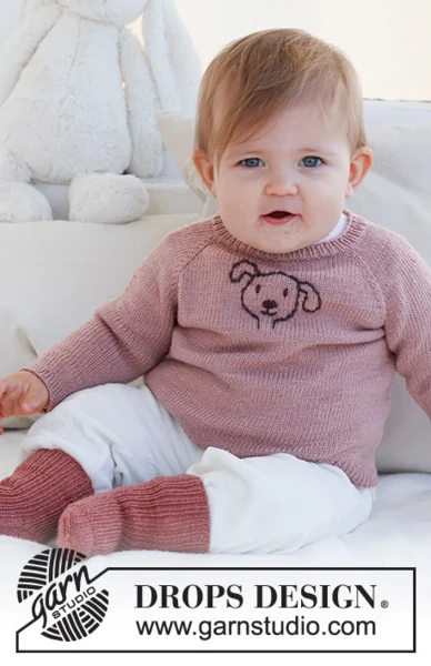 42-1 Woof Woof Sweater by DROPS Design
