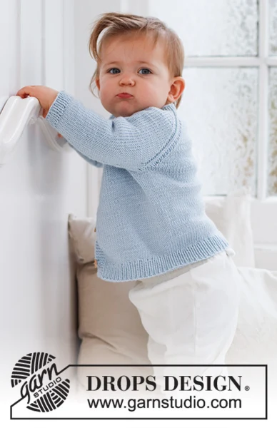 42-6 Dream in Blue Cardigan by DROPS Design