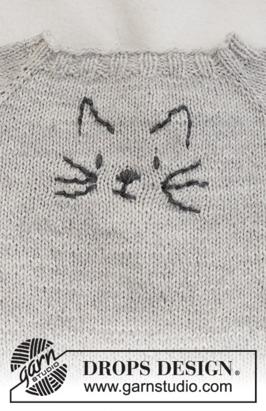 42-2 Meow Meow Sweater by DROPS Design
