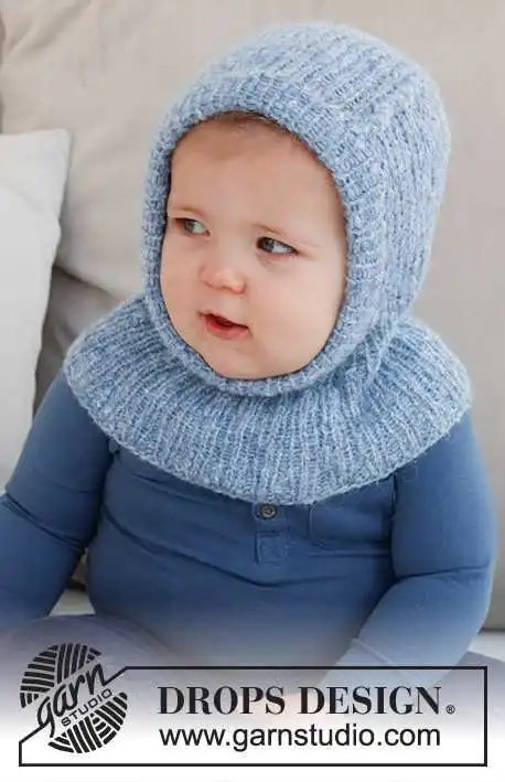 42-20 Chilly Day Balaclava by DROPS Design