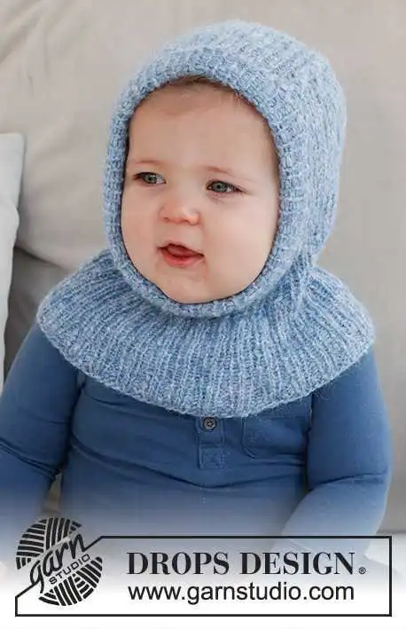 42-20 Chilly Day Balaclava by DROPS Design