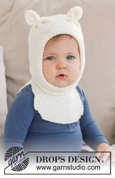 42-21 Sweet Teddy Balaclava by DROPS Design