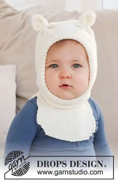 42-21 Sweet Teddy Balaclava by DROPS Design