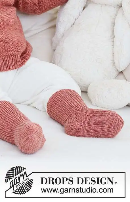 42-11 Rosy Cheeks Socks by DROPS Design