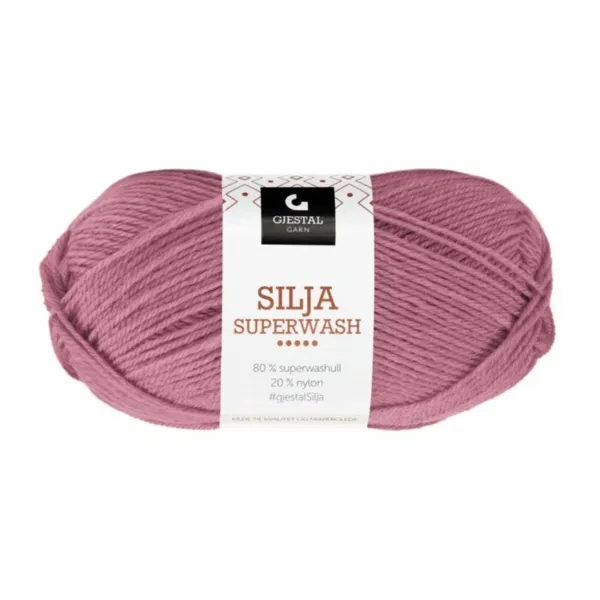Gjestal Silja Superwash 366 Mørk rosa