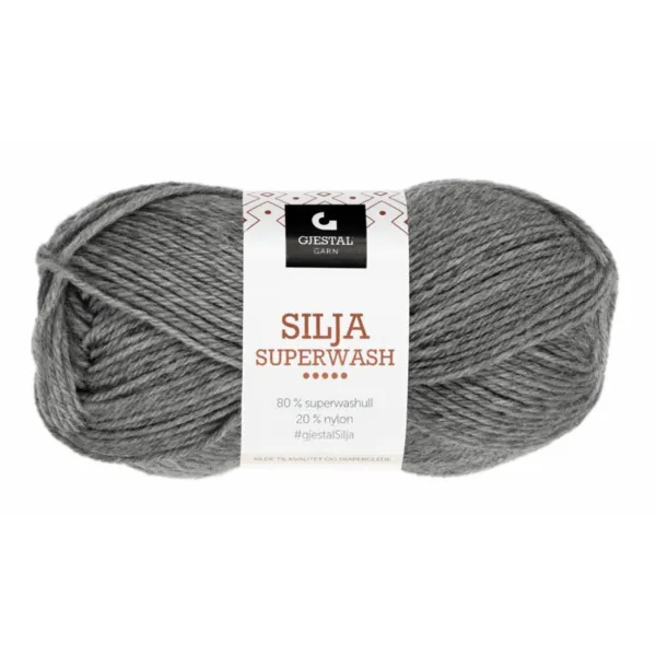 Gjestal Silja Superwash 305 Grå meleret