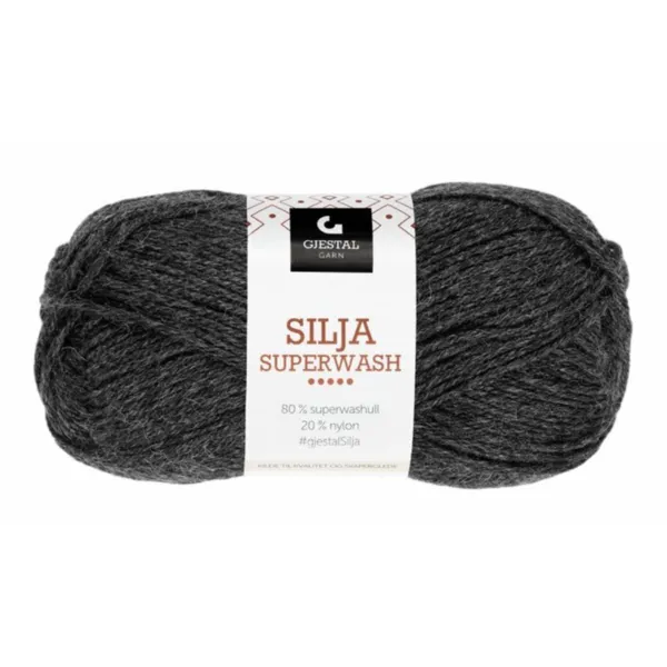 Gjestal Silja Superwash 327 Koksgrå meleret
