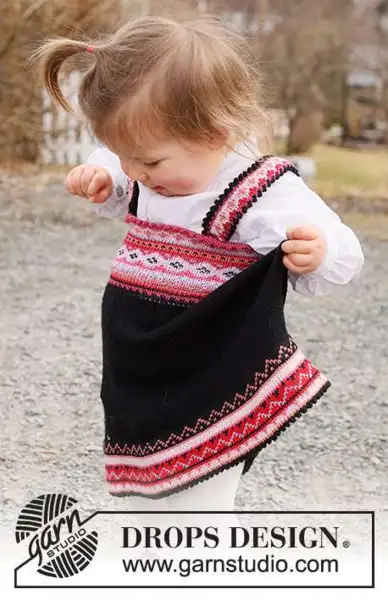 44-1 Hipp Hipp Hurra Dress by DROPS Design