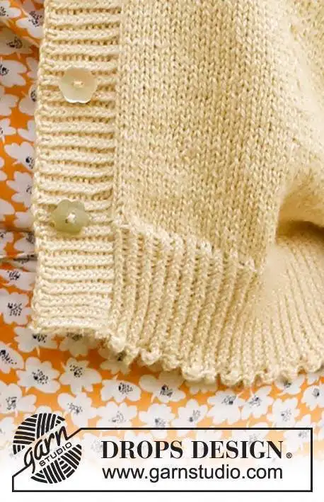 231-21 Chamomile Tea Cardi by DROPS Design