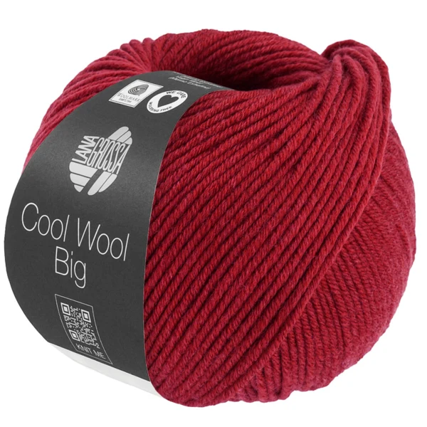 Lana Grossa Cool Wool Big 1701 Kirsebærrød meleret