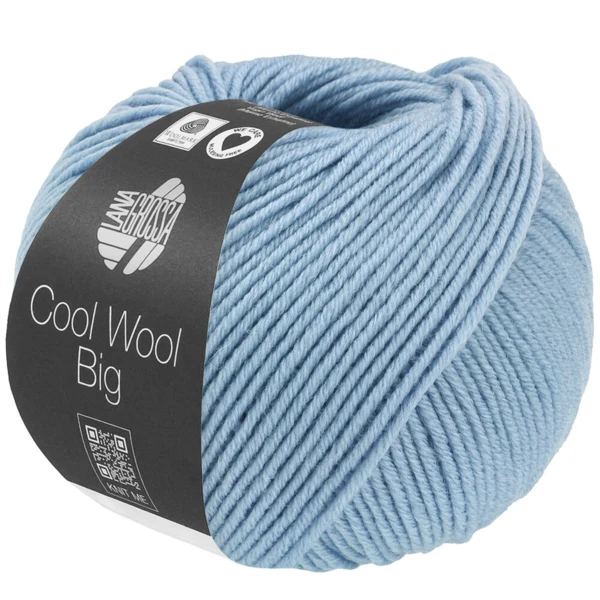 Lana Grossa Cool Wool Big 1702 Lyseblå meleret