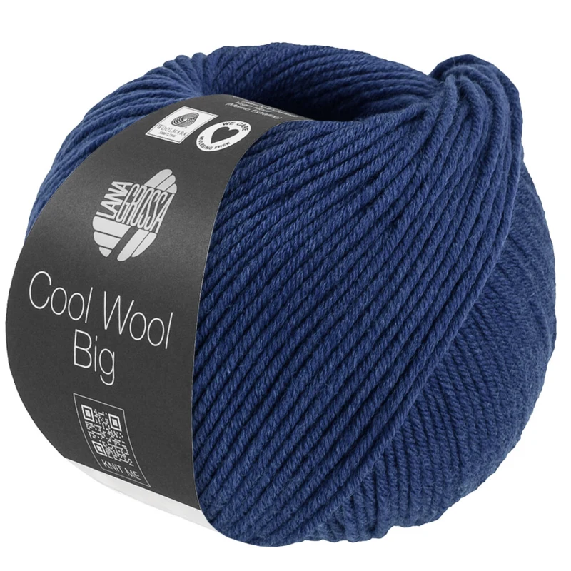 Lana Grossa Cool Wool Big 1704 Mørkeblå meleret