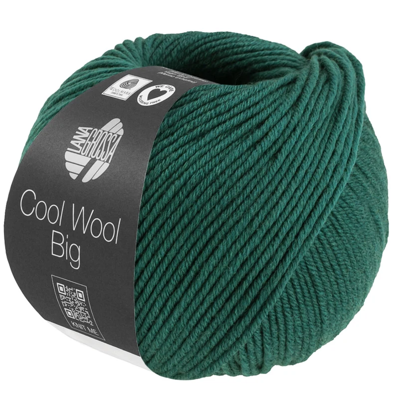 Lana Grossa Cool Wool Big 1705 Mørkegrøn meleret