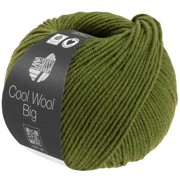 Lana Grossa Cool Wool Big 1706 Oliven meleret