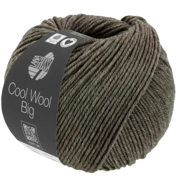 Lana Grossa Cool Wool Big 1622 Mørkebrun meleret
