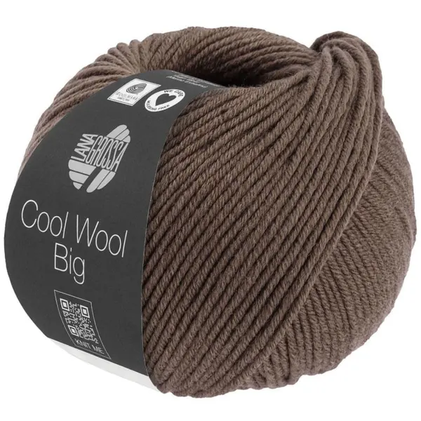 Lana Grossa Cool Wool Big 1635 Kaffebrun meleret