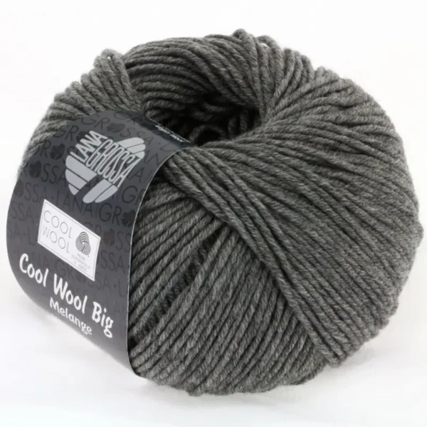 Lana Grossa Cool Wool Big 617 Mørkegrå meleret