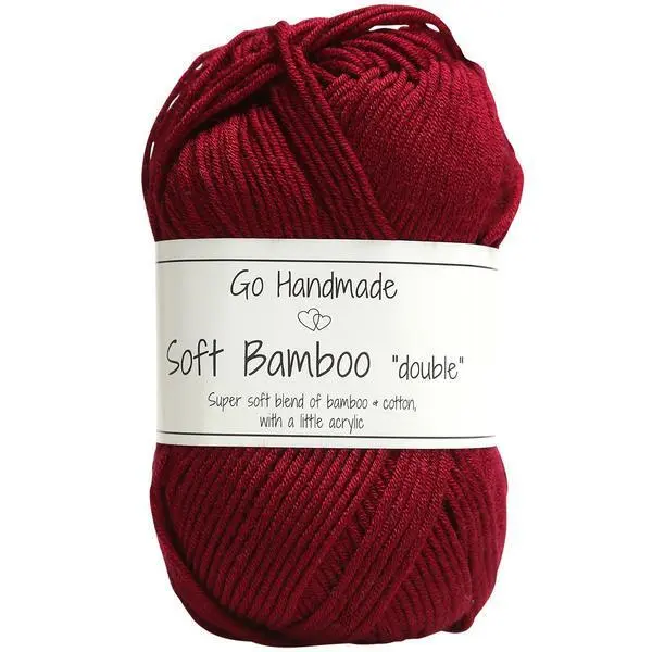 Go Handmade Soft Bamboo "Double" 17761 Burgundy