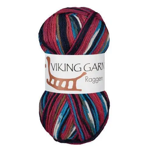 Viking Raggen 775 Multi burgunder/blå