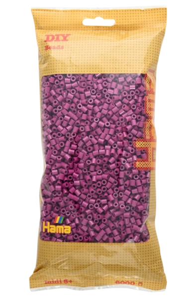 Hama Midi Perler, Ensfarvet, 6000 stk 205-82 Blomme