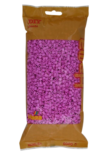 Hama Midi Perler, Ensfarvet, 6000 stk 205-48 Pastel pink205-48 Pastel pink