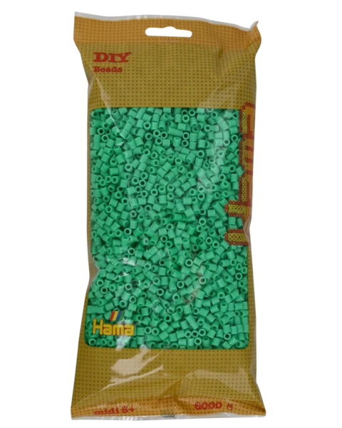 Hama Midi Perler, Ensfarvet, 6000 stk 205-11 Lysegrøn