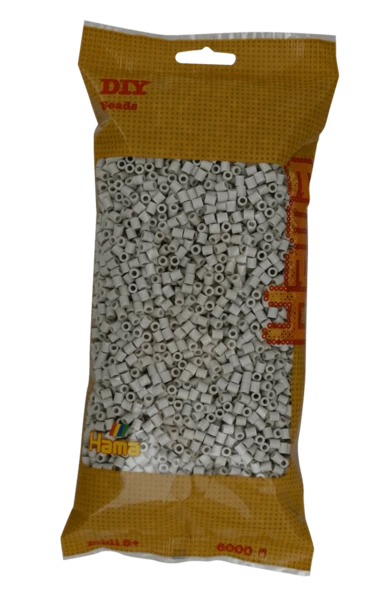 Hama Midi Perler, Ensfarvet, 6000 stk 205-77 Kit