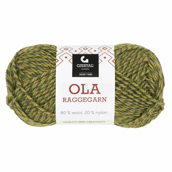 Gjestal Ola Raggegarn 719 Grøn mouliné