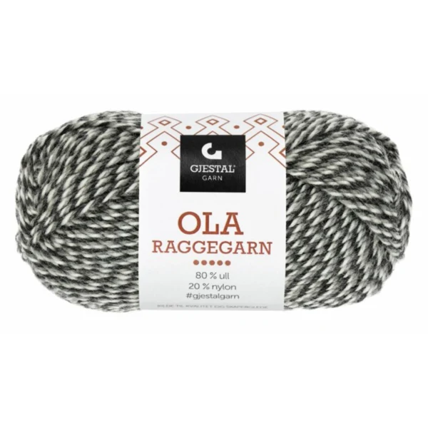 Gjestal Ola Raggegarn 711 Koksgrå/grå/natur mouliné