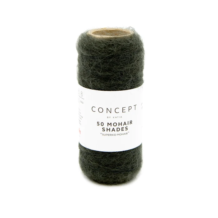 Katia 50 Mohair Shades 25 Meget mørk grøn