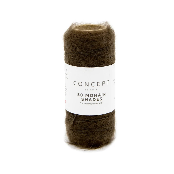 Katia 50 Mohair Shades 19 Khaki (mere grålig end billedet)