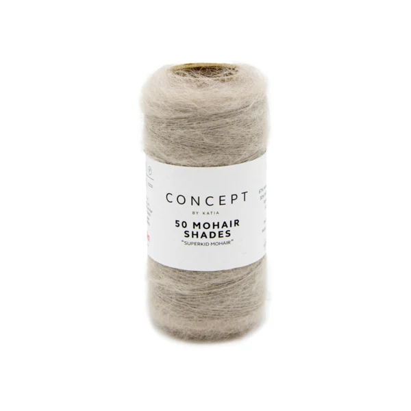 Katia 50 Mohair Shades 2 Lys perlegrå