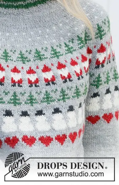 235-39 Christmas Time Sweater by DROPS Design
