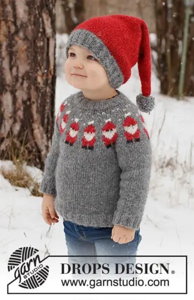 41-1 Merry Santas Julebluse by DROPS Design
