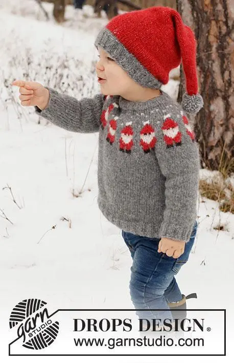 41-1 Merry Santas Julebluse by DROPS Design