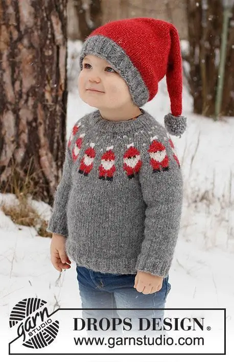 41-1 Merry Santas Nissehue by DROPS Design