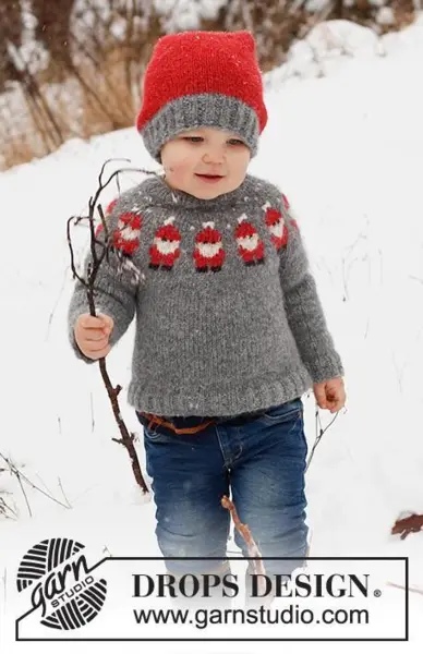 41-1 Merry Santas Nissehue by DROPS Design