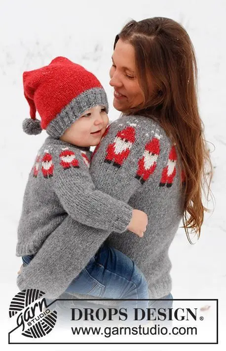 41-1 Merry Santas Nissehue by DROPS Design