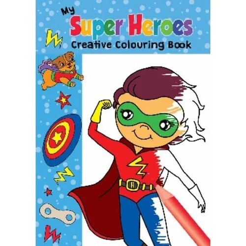 Malebog A4 Super Heroes, 16 sider