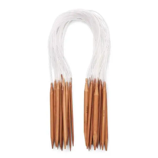 Bambus rundpindesæt, 18 størrelser, 2-12 mm - 60 cm