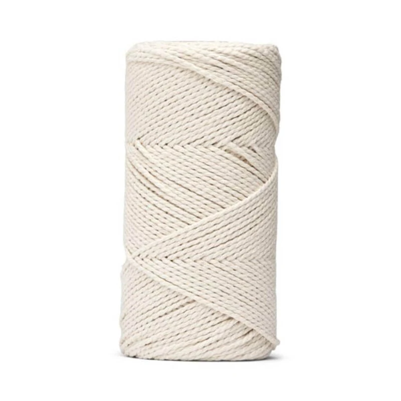 LindeHobby Macrame Lux, Knyttegarn, 2 mm 01 Naturhvid
