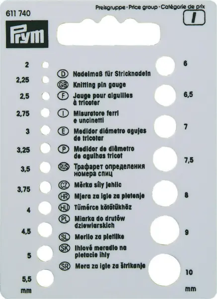 Prym Pindemåler (2.00-10.00mm)