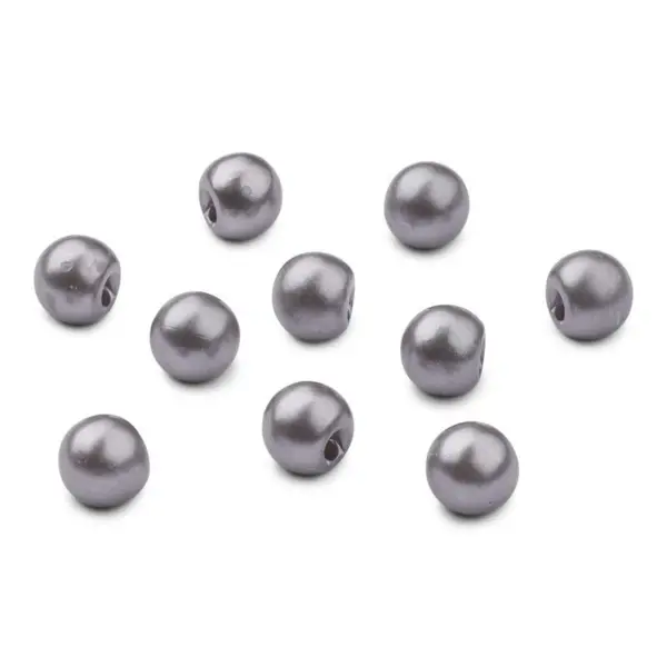HobbyArts Perleknapper, Grå, 12 mm, 10 stk