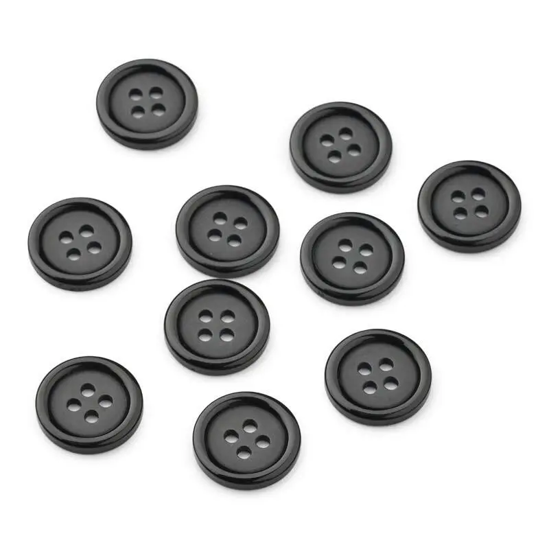 HobbyArts Sorte Knapper, 18 mm